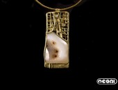 Girocollo oro giallo con agata e diamanti | Negri Gioielli Roma 100% Artigianali | handmade jewellery