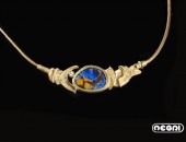 Girocollo oro giallo con opale e diamanti | Negri Gioielli Roma 100% Artigianali | handmade jewellery