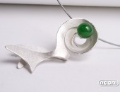Pendente argento con agata | Negri Gioielli Roma 100% Artigianali | handmade jewellery