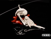 Pendente argento con corallo | Negri Gioielli Roma 100% Artigianali | handmade jewellery