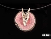 Pendente argento con rodocrosite | Negri Gioielli Roma 100% Artigianali | handmade jewellery
