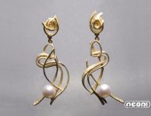 Orecchini oro giallo con perle | Negri Gioielli Roma 100% Artigianali | handmade jewellery