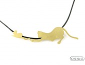 Girocollo con pendente in oro giallo "Felix" | Negri Gioielli Roma 100% Artigianali | handmade jewellery