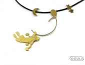Girocollo con pendente in oro giallo "Sogni e fiabe" | Negri Gioielli Roma 100% Artigianali | handmade jewellery
