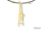 Girocollo con pendente in oro giallo "Sogni e fiabe" | Negri Gioielli Roma 100% Artigianali | handmade jewellery