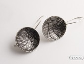 Orecchini argento texture brunita | Negri Gioielli Roma 100% Artigianali | handmade jewellery