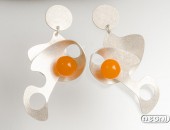 Orecchini argento con corniola | Negri Gioielli Roma 100% Artigianali | handmade jewellery