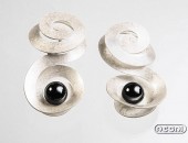 Orecchini argento con ematite | Negri Gioielli Roma 100% Artigianali | handmade jewellery