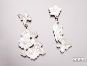 Orecchini argento "Segni" | Negri Gioielli Roma 100% Artigianali | handmade jewellery