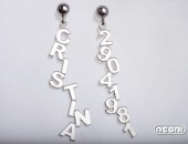 Orecchini in argento "Parole" | Negri Gioielli Roma 100% Artigianali | handmade jewellery