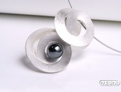 Pendente argento con ematite | Negri Gioielli Roma 100% Artigianali | handmade jewellery