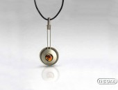 Pendente argento con vetro dicroico | Negri Gioielli Roma 100% Artigianali | handmade jewellery