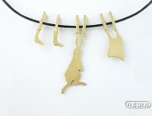 Girocollo con pendente in oro giallo "Funny zoo" | Negri Gioielli Roma 100% Artigianali | handmade jewellery