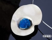 Pendente argento con azzurrite | Negri Gioielli Roma 100% Artigianali | handmade jewellery