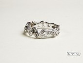 Anello oro bianco con diamanti | Negri Gioielli Roma 100% Artigianali | handmade jewellery