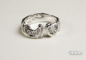 Anello oro bianco con diamanti | Negri Gioielli Roma 100% Artigianali | handmade jewellery